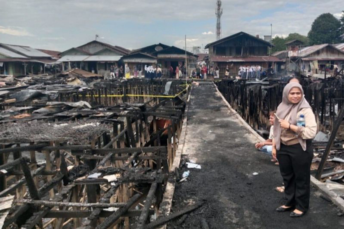 Polresta Palangka Raya Usut Penyebab Kebakaran di Permukiman Padat Penduduk