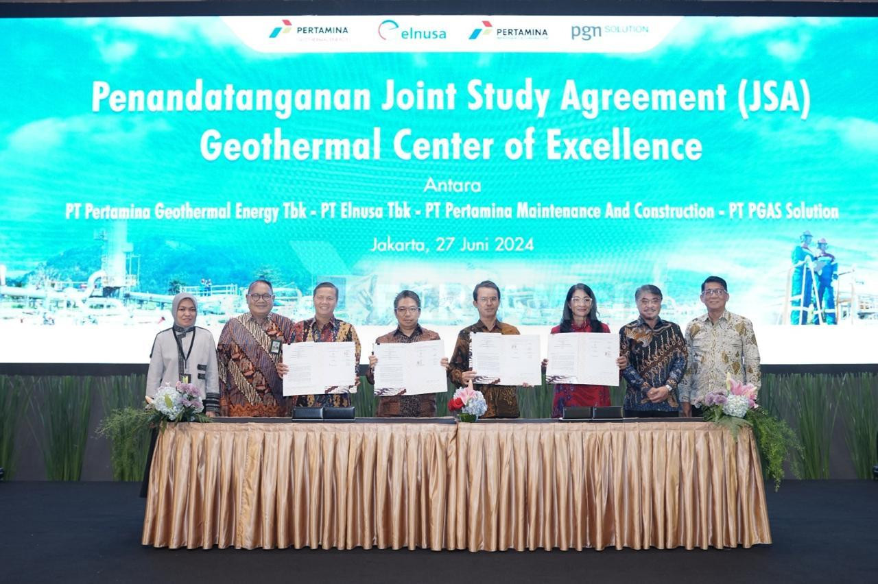 Wujudkan Transisi Energi Bersih, PGE Gandeng Elnusa, PertaMC, dan PGAS Solution