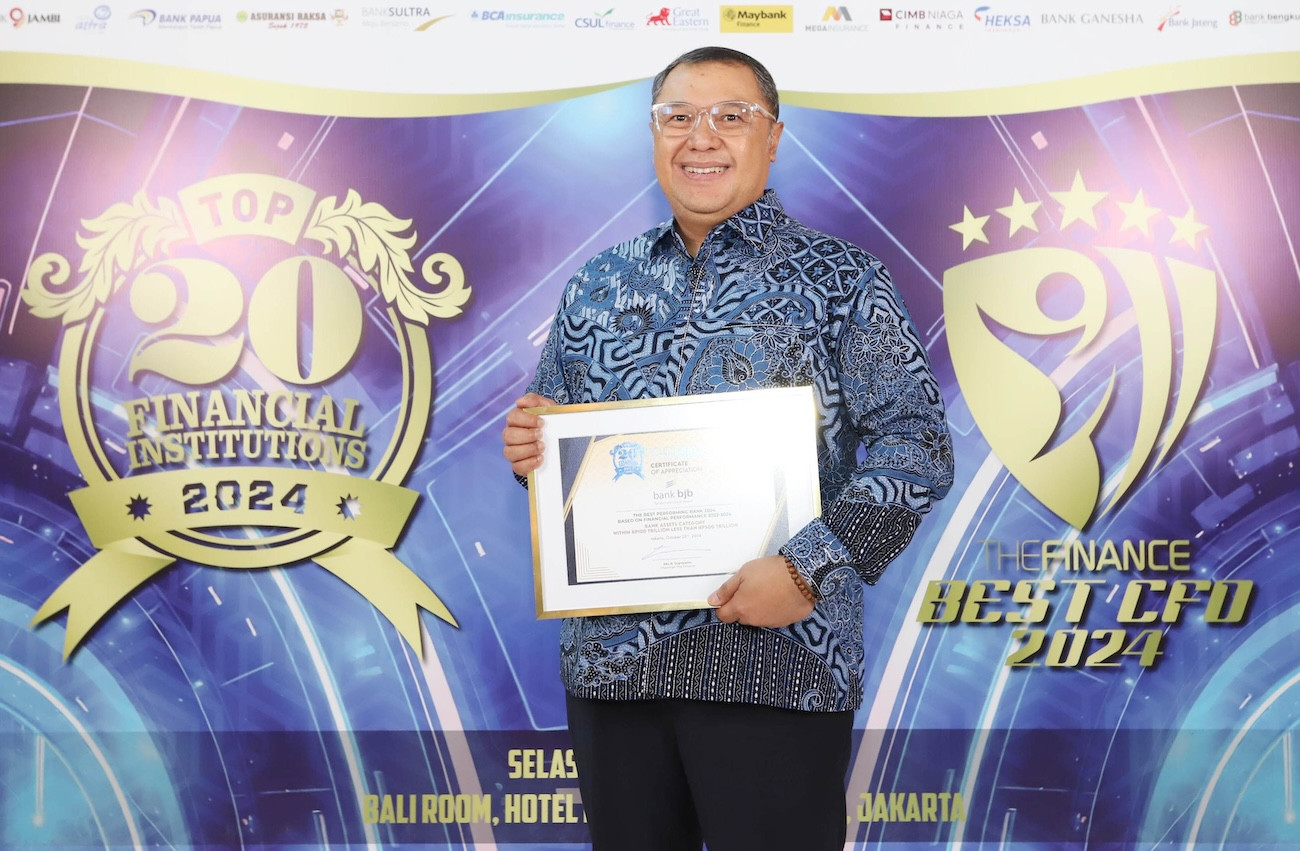 Selamat, bank bjb Raih Penghargaan Top 20 Financial Institution 2024